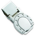 Silver 2-Tone Horseshoe Money Clip